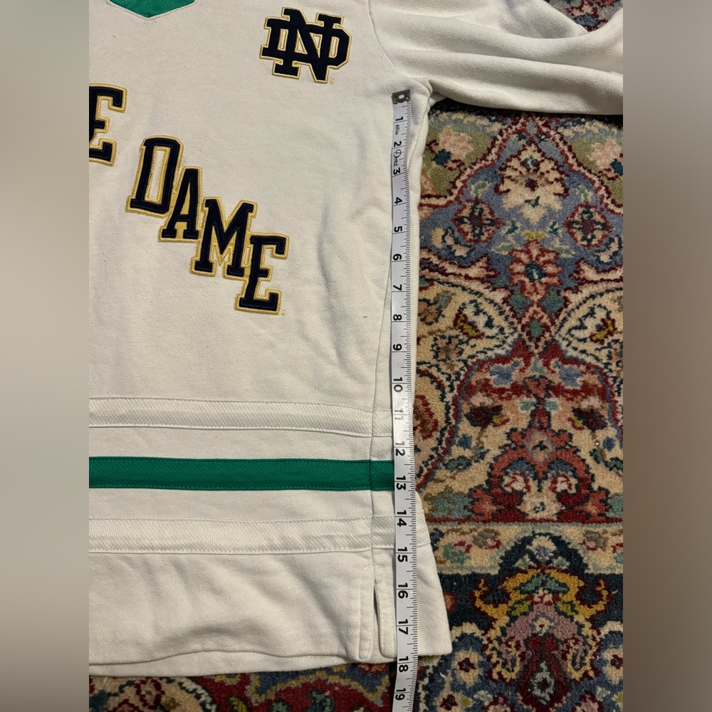 Youth Lace-Up Hoodie Sweatshirt - White, Navy & Green xs - Picture 5 of 9
